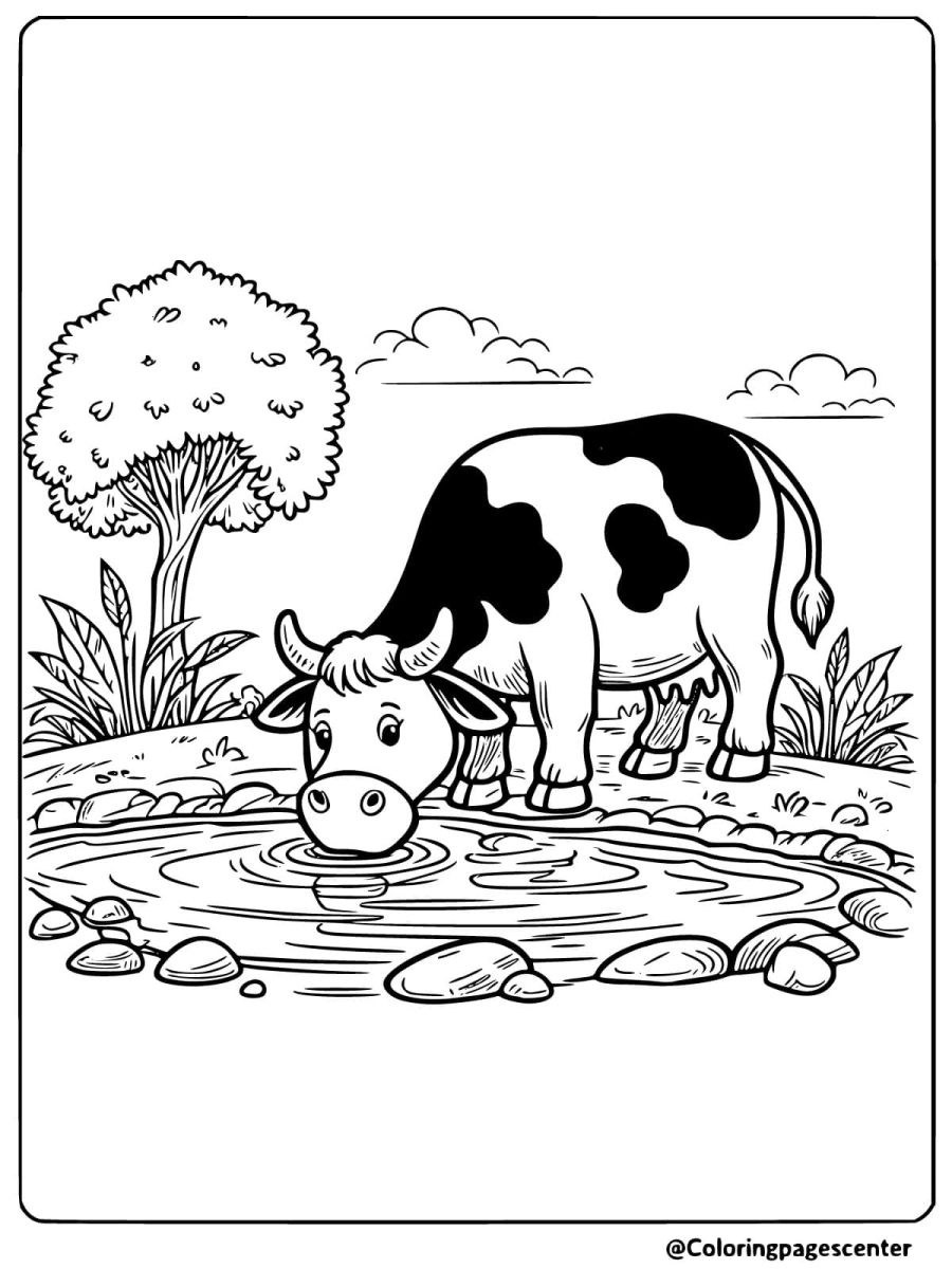 The Collection of 30+ Fun Free Cow coloring pages For Kids