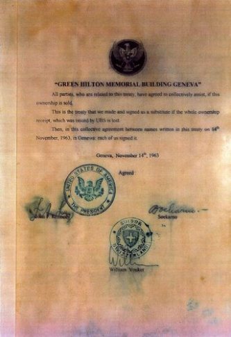 Harta Karun Emas Indonesia “The Green Hilton Memorial Agreement ” di Geneva