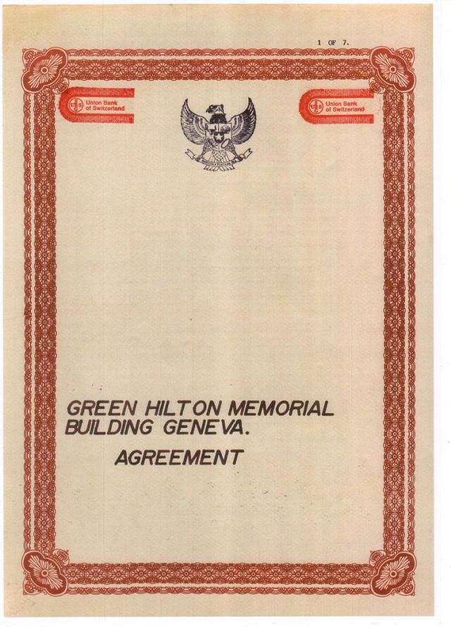 “The Green Hilton Memorial Agreement ” 