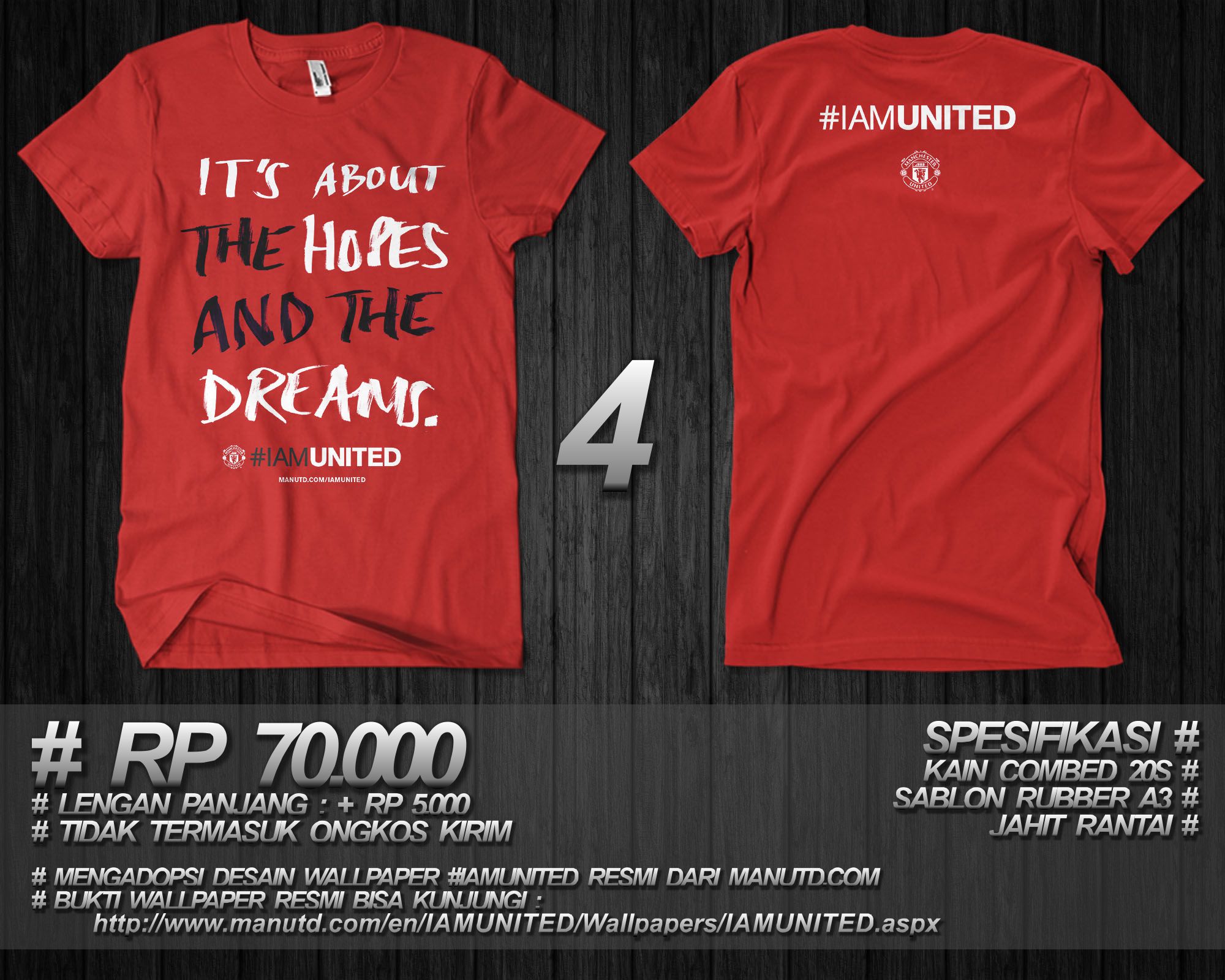 Kalo ane buka Pre-Order kaos kayak gini pada mau pesen gag.. #UNITED fans masuk !