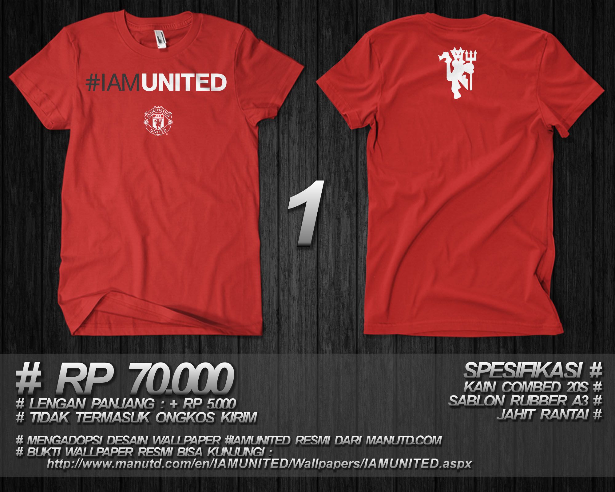 Kalo ane buka Pre-Order kaos kayak gini pada mau pesen gag.. #UNITED fans masuk !