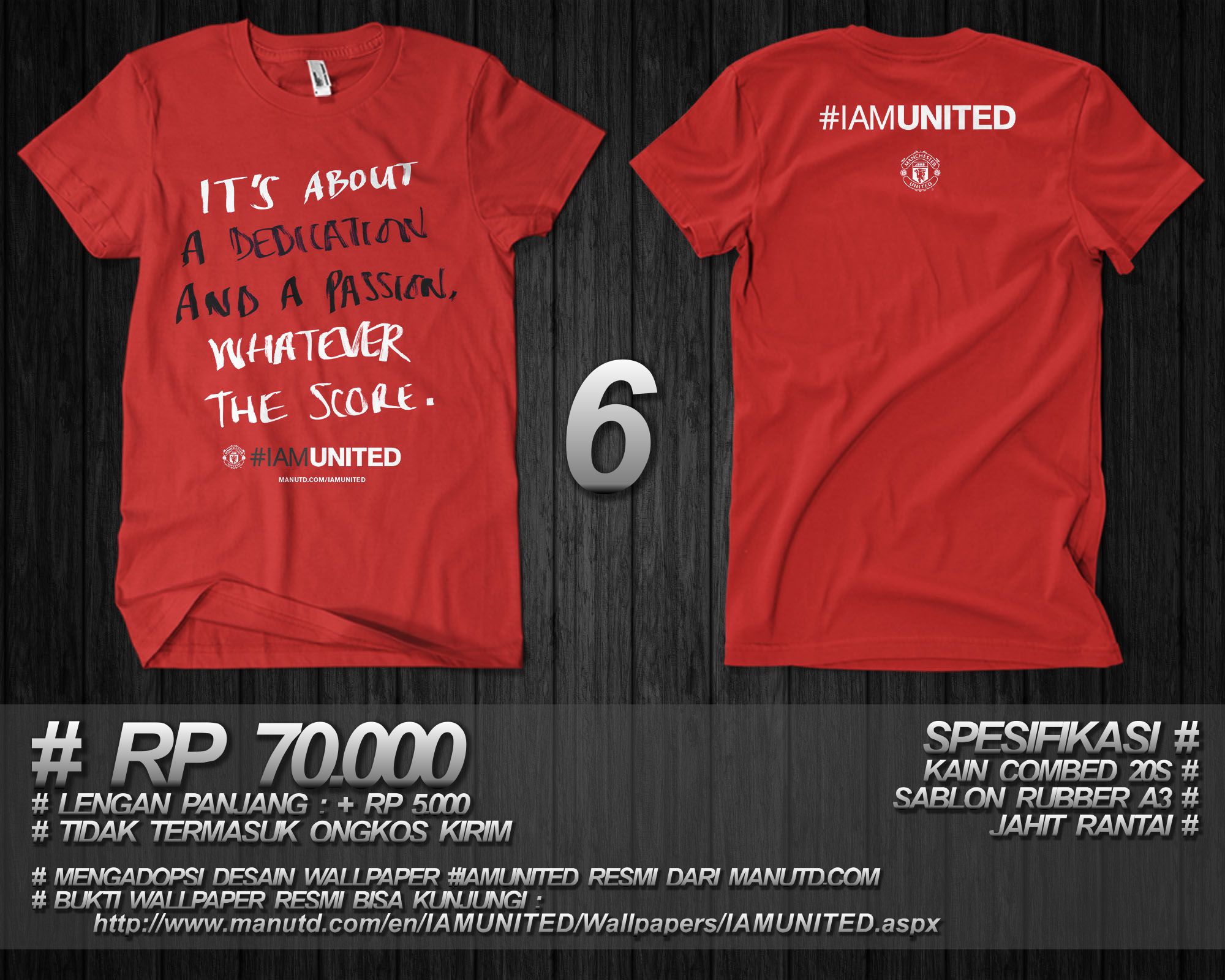 Kalo ane buka Pre-Order kaos kayak gini pada mau pesen gag.. #UNITED fans masuk !