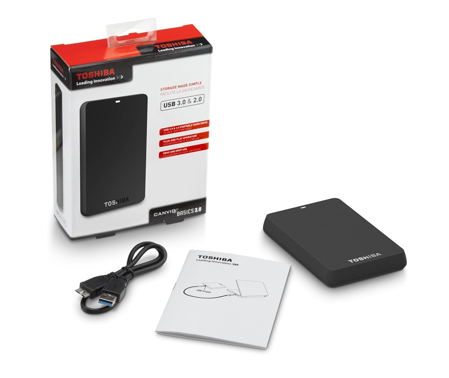 WTS WTT HDD External Toshiba Canvio Basic USB 3.0 500GB Black Mulus Cimahi Bandung