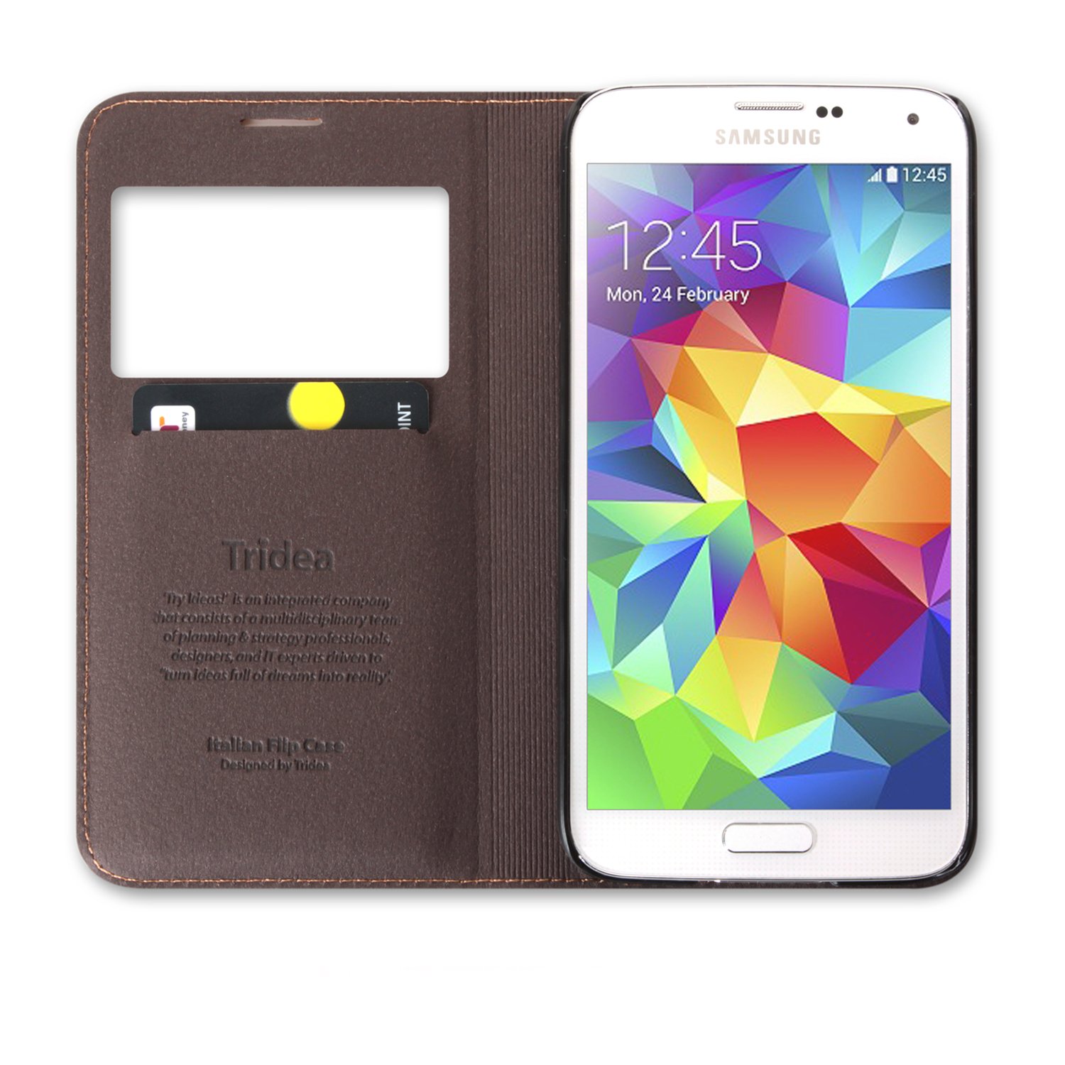 TRIDEA for Samsung S5 (Case Italian Window View Flip Case)