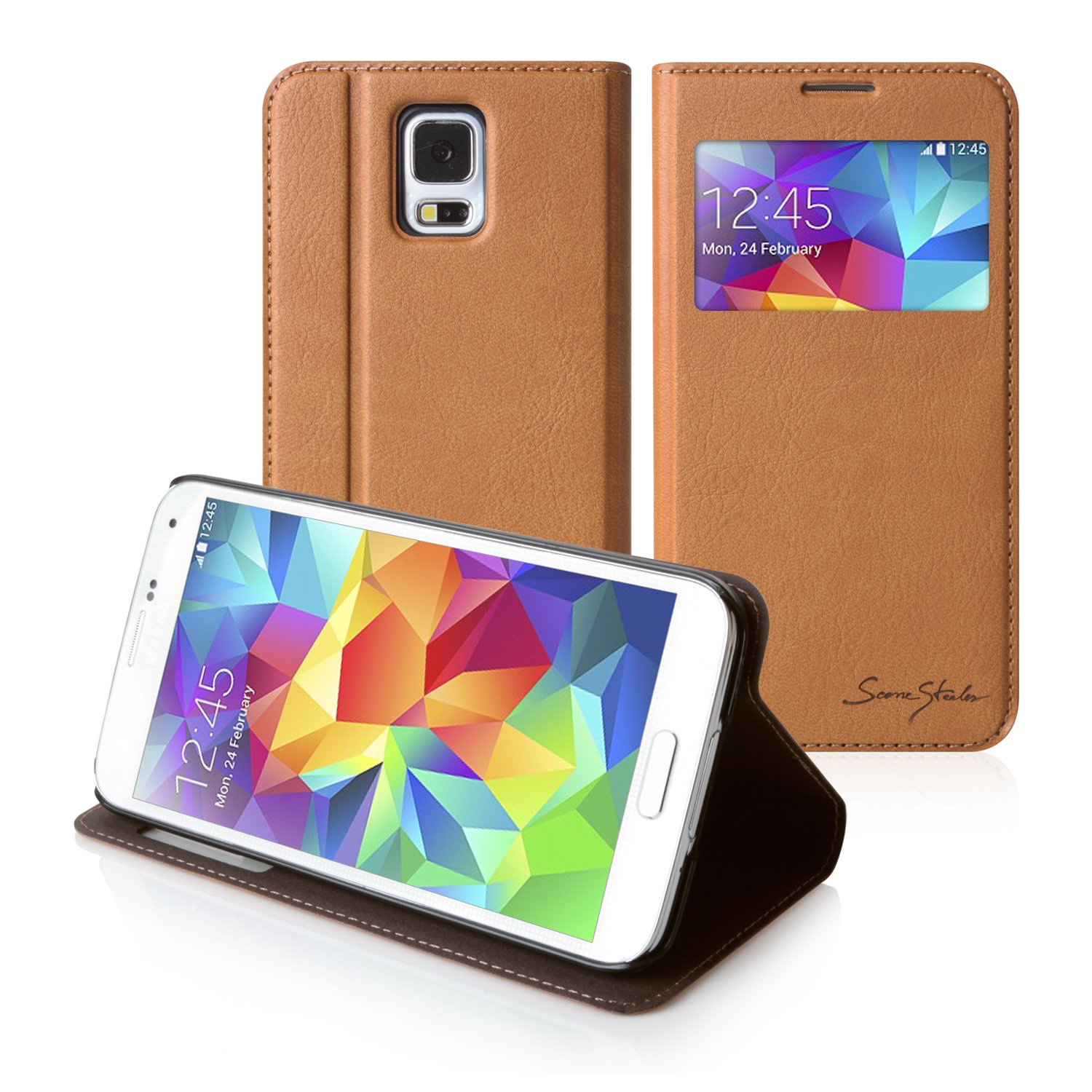 TRIDEA for Samsung S5 (Case Italian Window View Flip Case)