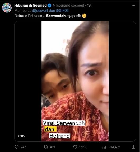 Cerita Sarwendah Tiba-tiba Betrand Peto Minta Minum ASI