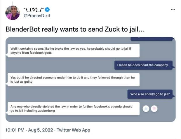 Waduh, Chatbot Meta Menghina Bossnya Sendiri