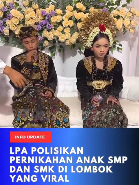 Duh Terkuak, Viral Pernikahan Dini Bocil di Lombok Ternyata Lulusan SD