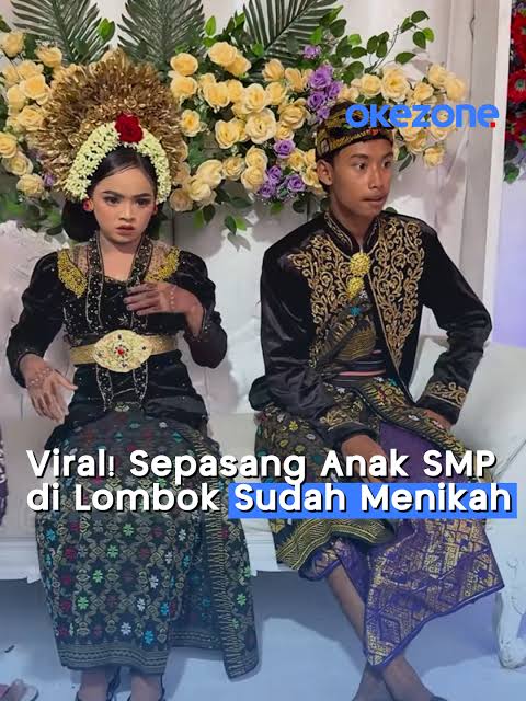 Duh Terkuak, Viral Pernikahan Dini Bocil di Lombok Ternyata Lulusan SD