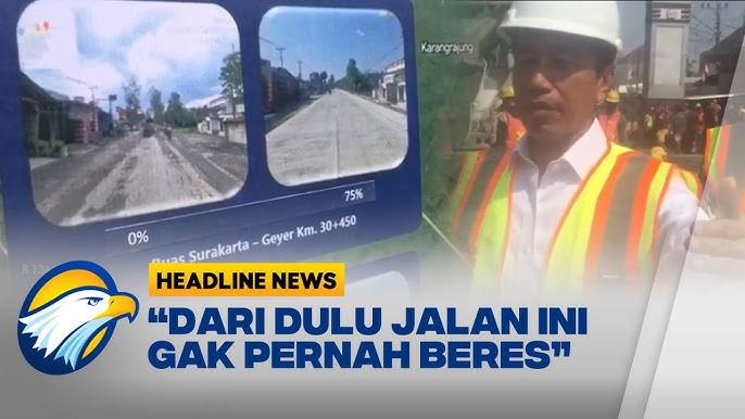 Jokowi Cek Perbaikan Jalanan Rusak Viral Kawasan Wisata Jeglongan Seribu Jawa Tengah