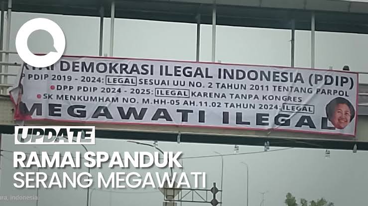 Seluruh Kader PDIP Marah Atas Spanduk Provokatif Serang Megawati 