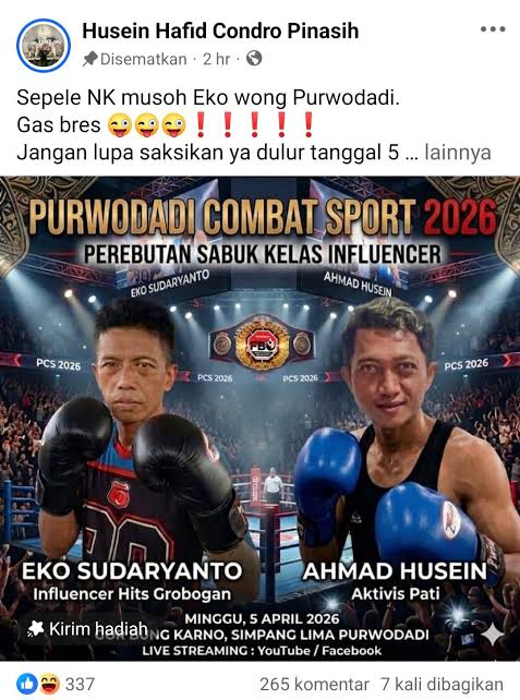 Ahmad Husein KO Dramatis di Tinju Gaya Bebas Purwodadi, Viral karena Aksi Damai