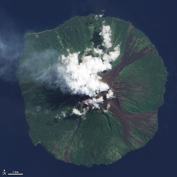 15 Foto Erupsi Gunung Berapi Dari Luar Angkasa