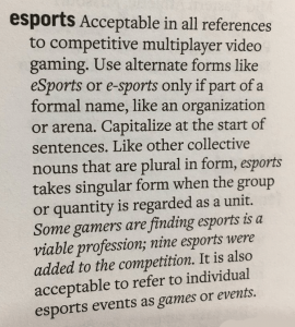 e-Sports, e-sports, esports, atau eSports?