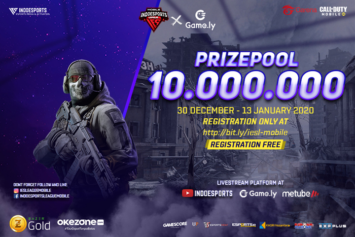 Pendaftaran INDOESPORTS League Mobile x Game.ly Call Of Duty Mobile Telah Dibuka