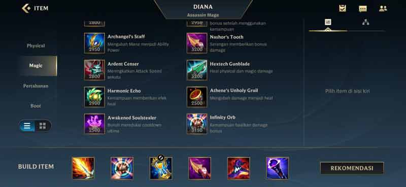 &#91;Guide Wild Rift&#93; Build Diana Scorn of The Moon di Mid Lane