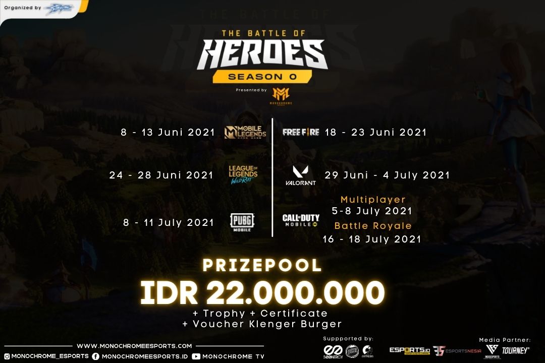 Monochrome Esports Gelar Turnamen The Battle of Heroes