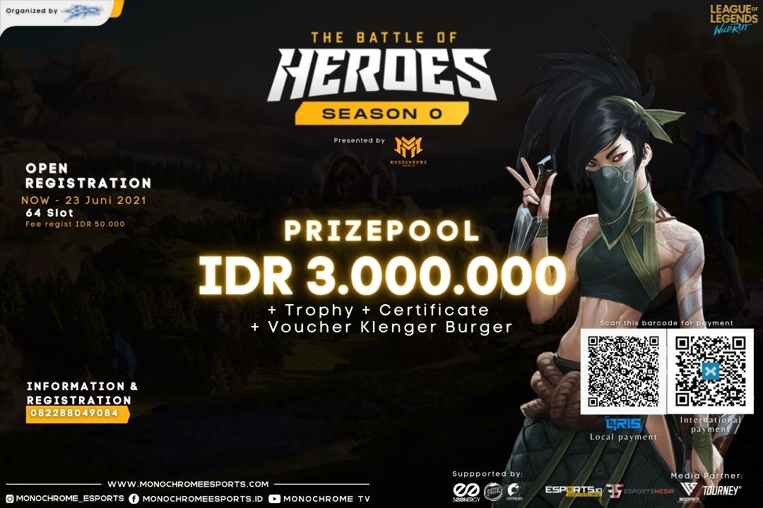 Monochrome Esports Gelar Turnamen The Battle of Heroes