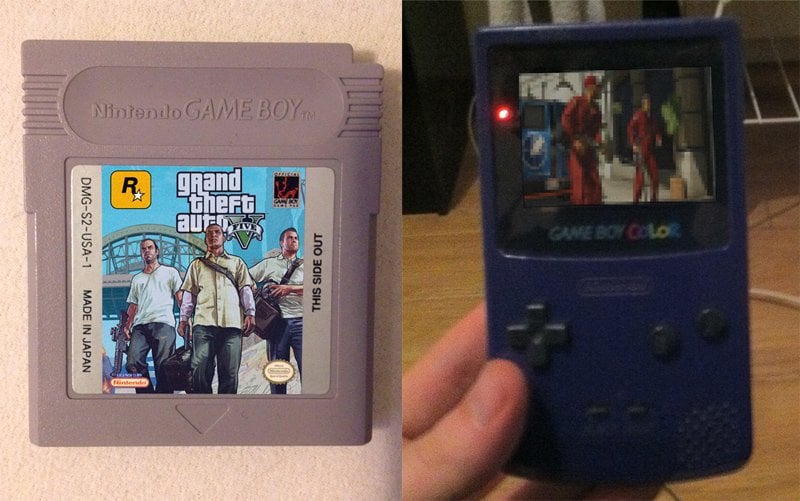 Wow!!! Seorang Gamer Memainkan GTA V Versi 8-bit di GameBoy