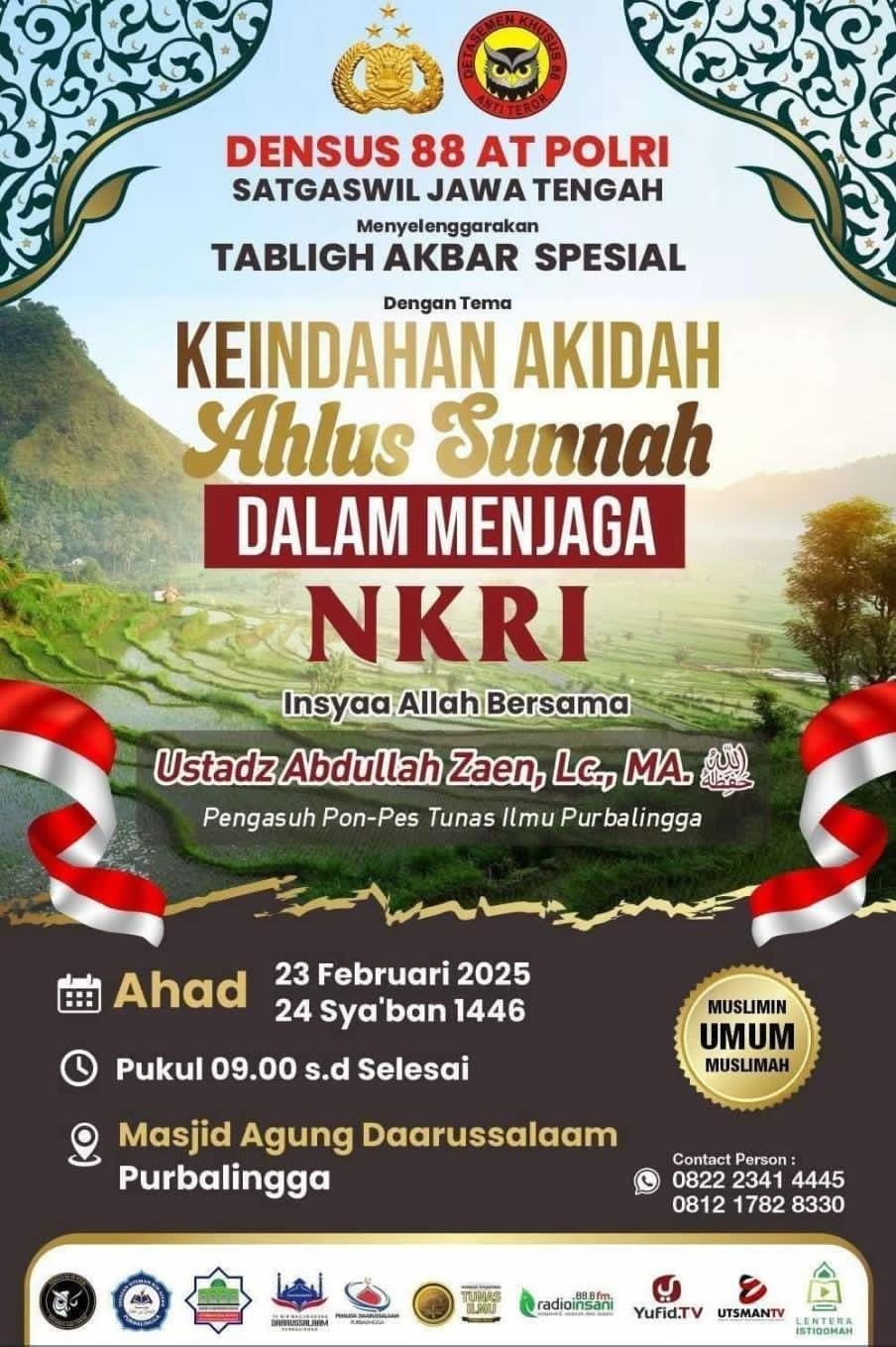 Densus 88 Adakan Tabligh Akbar Undang Sosok Penggerak Wahabi, Kecolongan atau Sengaja