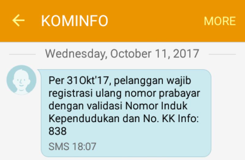 Ingat, 31 Oktober Wajib Daftar Ulang Kartu Seluler, Begini Caranya