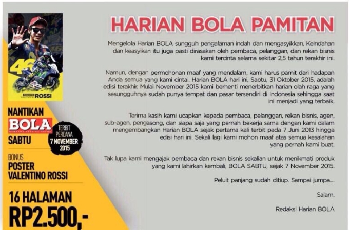 Media Cetak Yang Berhenti Terbit Tahun 2015