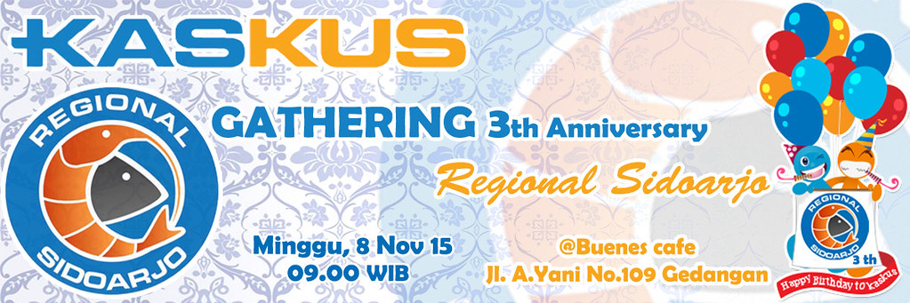 &#91;INVITATION&#93; Gathering Syukuran Ulang Tahun Regional SIDOARJO Ke-3