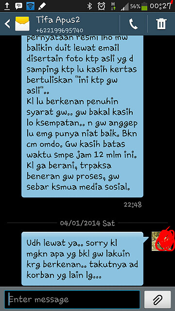 SURAT TERBUKA UNTUK SELLER YANG MENGAKU ID "kaskusbgttop" / Angga Wisnu Aji Saputra
