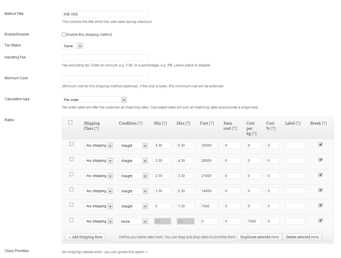 &#91;share&#93; Cara Setting WooCommerce Table Rate Shipping untuk pengiriman di Indonesia