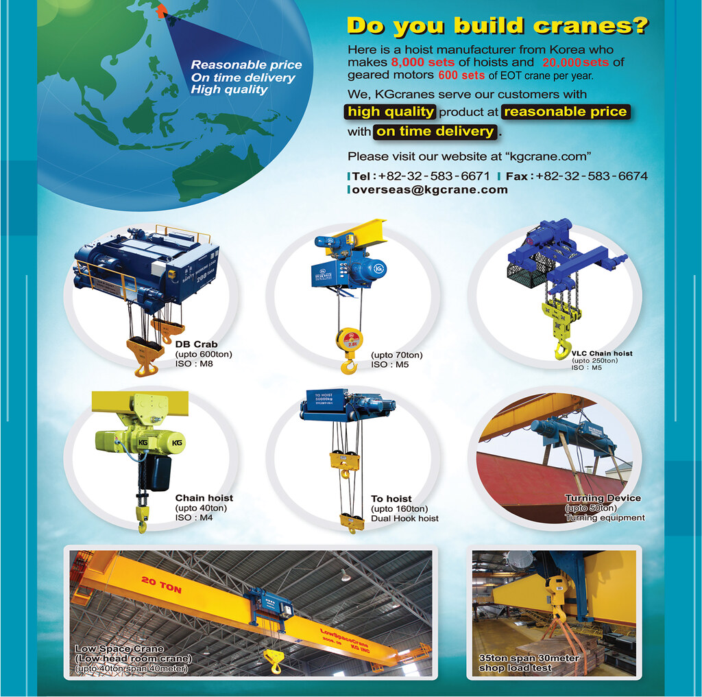 Terjual Distributor Tunggal Hoist Crane dari Korea (KG Crane) murah dan
