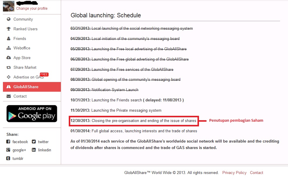 Social Network baru, dapet saham dgn ngundang teman