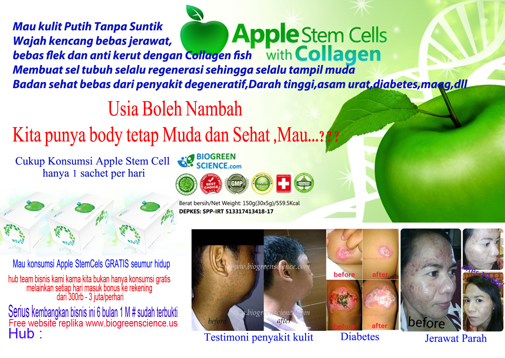 BEST NEW MLM MARET 2015 Indonesia!Apple Stem Cell&#91;KOMISI DIBAYAR DOLAR US&#93;