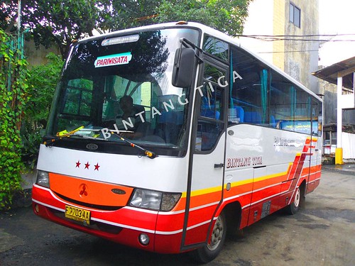 Sewa bus pariwisata murah JAKARTA BOGOR PO.BINTANG TIGA