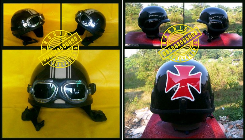 Helm Jadul / Retro degan Warna, Motif dan desain bebas >>> Djogja