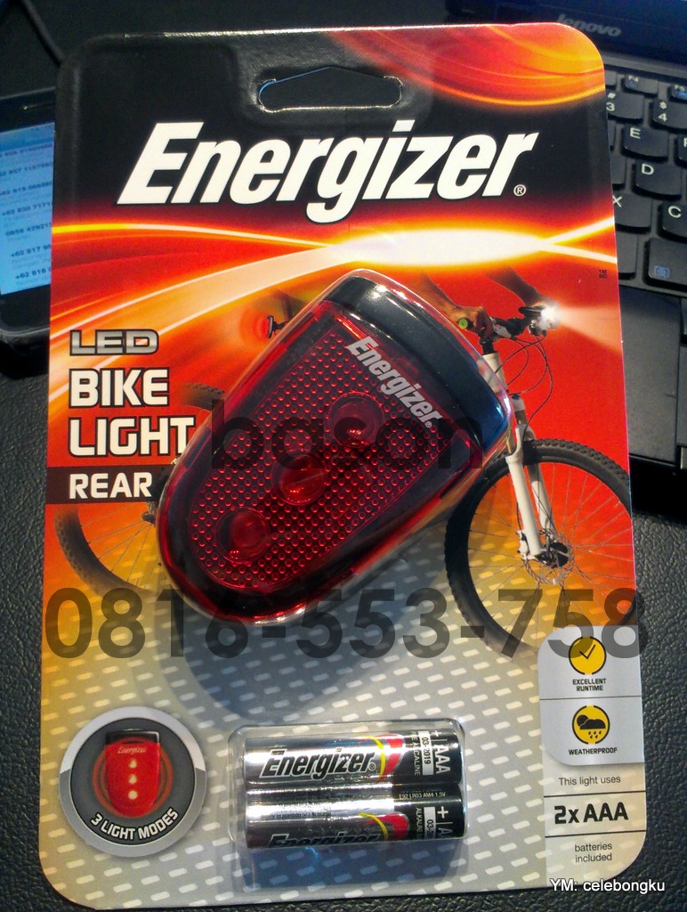 Jual ENERGIZER  LED BIKE LIGHT LAMPU  SEPEDA  Depan 