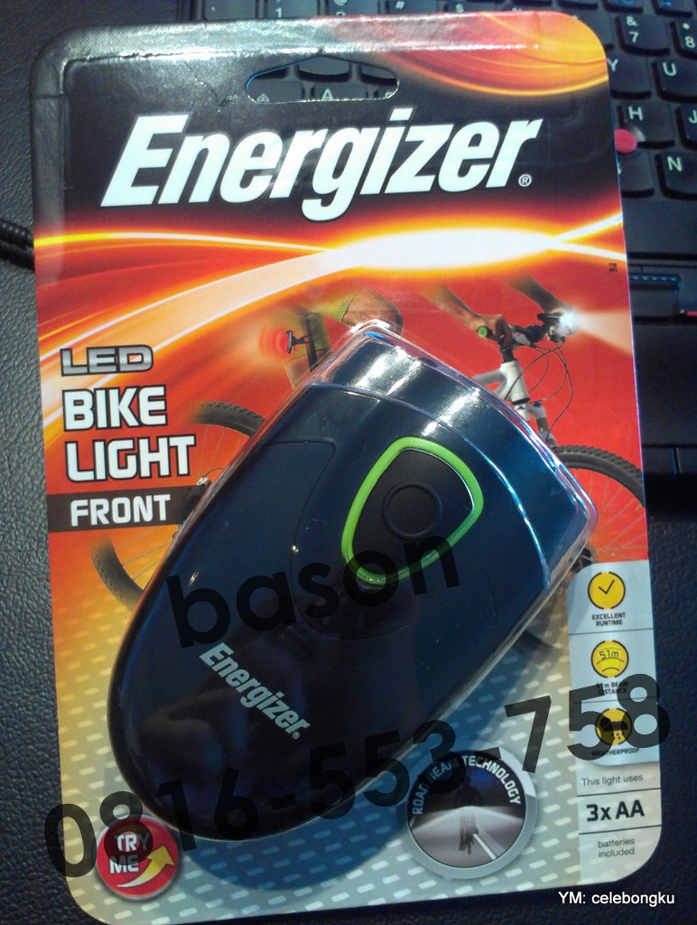 Jual ENERGIZER  LED BIKE LIGHT LAMPU  SEPEDA  Depan 