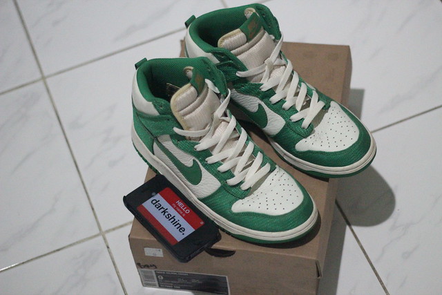 Nike Dunk Hi Sail/Lucky Green Size 9US Original MURAHH!!