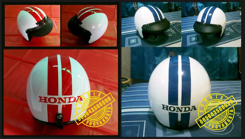Helm Jadul / Retro degan Warna, Motif dan desain bebas >>> Djogja