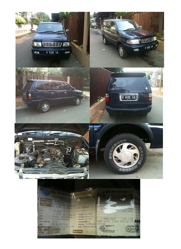 mobil Kijang thn 2001 - kondisi bagus pajak sampai 2013