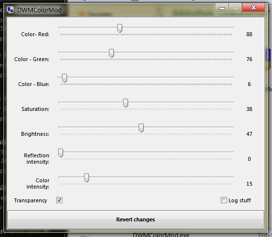 &#91;Customizer tools&#93; DWMColorMod - tool untuk mengatur efek Aero Glass.