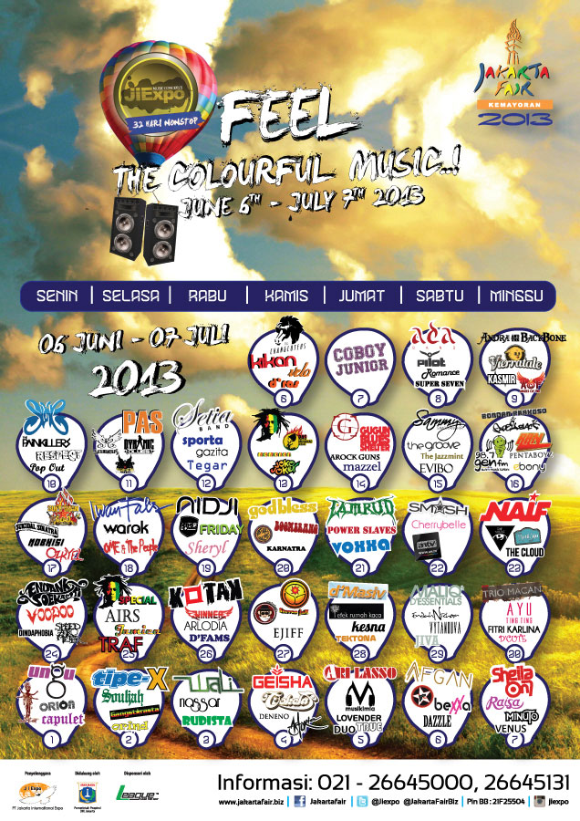 Jadwal Lengkap Konser Musik di Jakarta Fair 2013