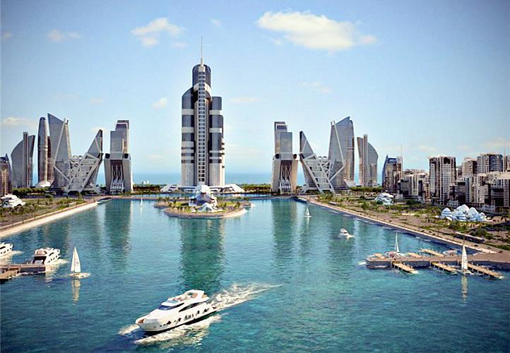 Azerbaijan Tower - Gedung dengan Tinggi 1050 m (1,05km)