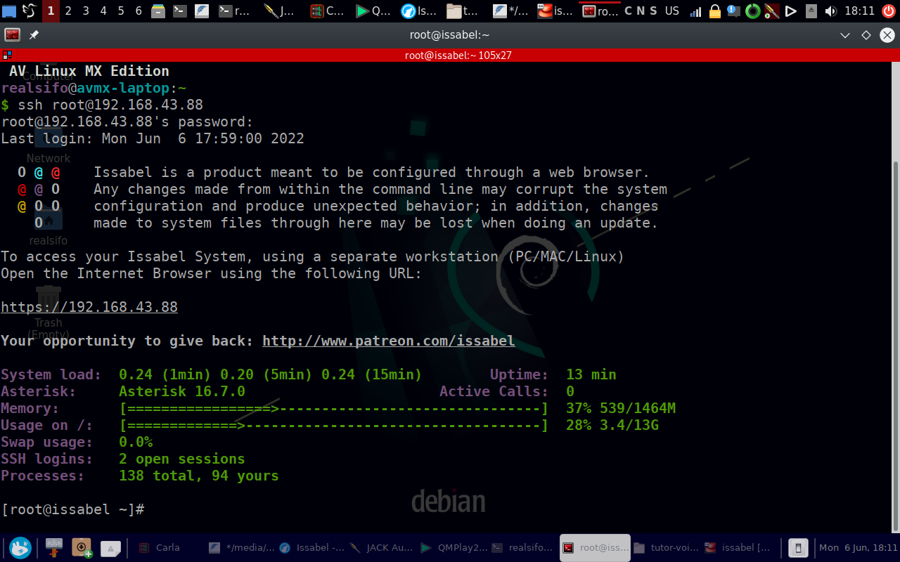 MEMBUAT SERVER TELEPON / VOIP SERVER DENGAN DISTRO GNU LINUX ISSABEL