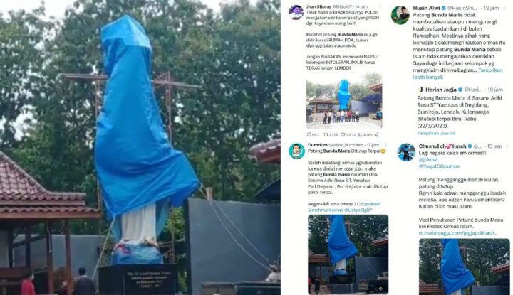 Para Buzzer Salahkan Ormas Islam Atas Penutupan Patung Bunda Maria, Ealah Ternyata