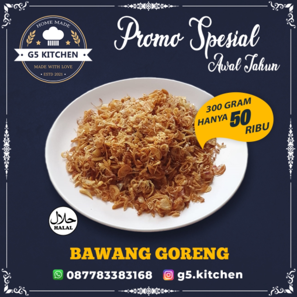 Rekomendasi Bawang Goreng Viral Nikmat G5 Kitchen