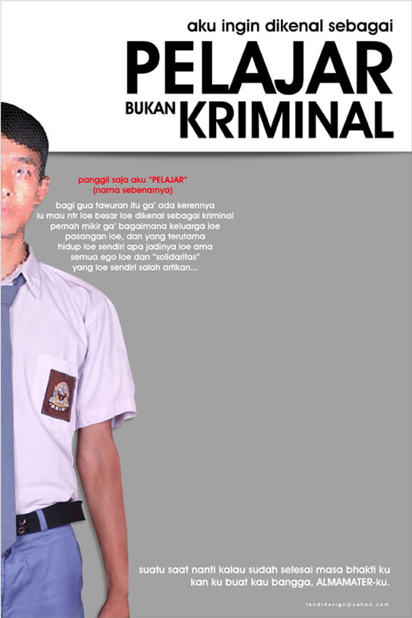Gerakan Poster DKV dan SMA se-Indonesia STOP TAWURAN
