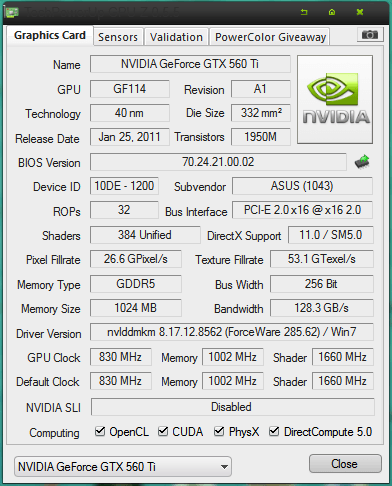 &#91;VGA CARD&#93; ASUS GTX560 Ti DirectCU II