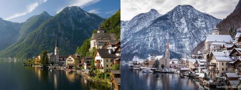 20 Foto Super Keren Sebelum & Sesudah Musim Salju