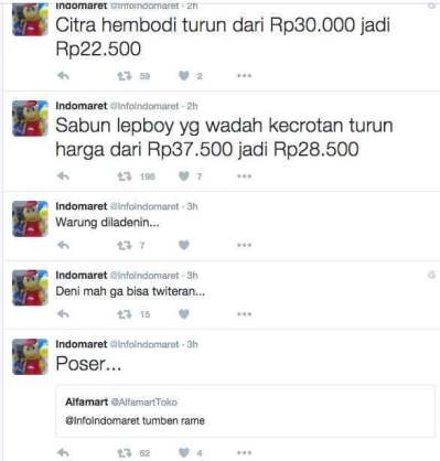 LUCU, Ribut Alfamart-Indomaret menyita perhatian publik