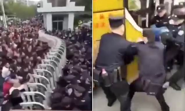 Chinese parents clash with police over claims Chengdu school served kids mouldy food
